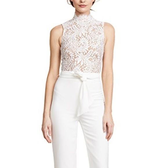 misha collection white jumpsuit